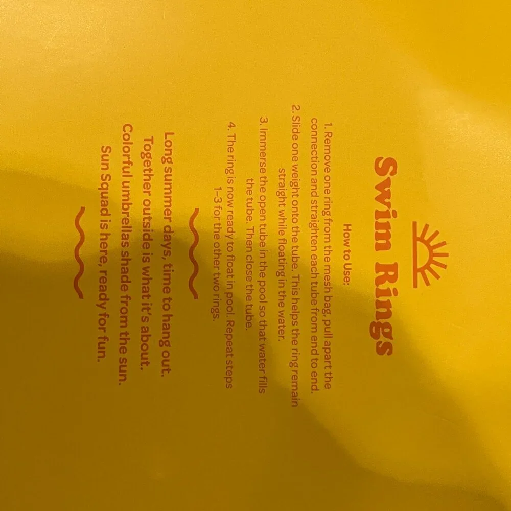 Swing Rings (Pack of‎ 3) (Swim Through them!  (new)  Age 6 and up. (kids/x)